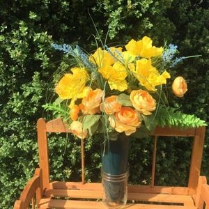 Yellow floral Memorial Day arrangement